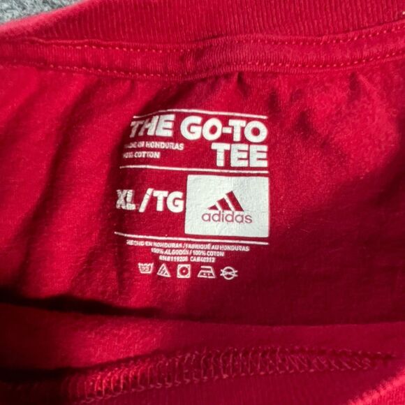 Indiana Hoosiers Shirt Mens Extra Large Red Long Sleeve Adidas NCAA Basketball - Picture 3 of 9